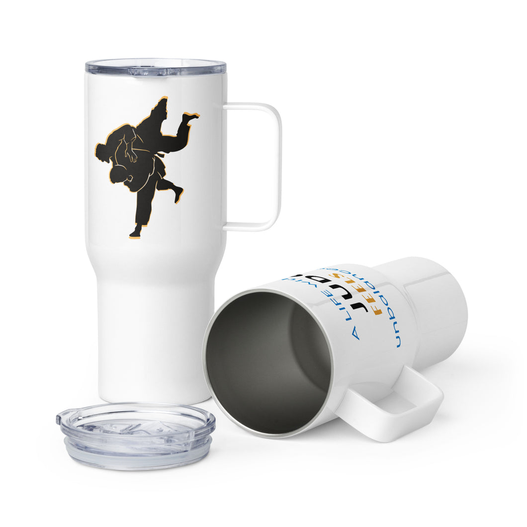 Travel mug with handle