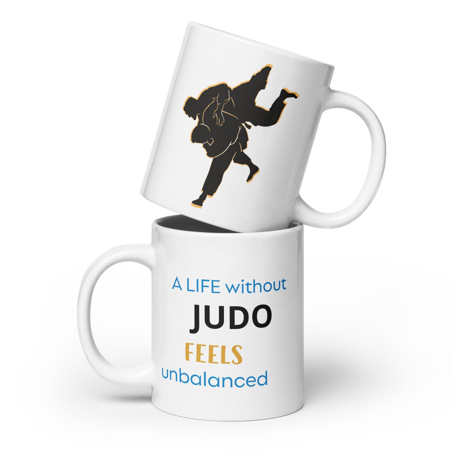 White glossy mug