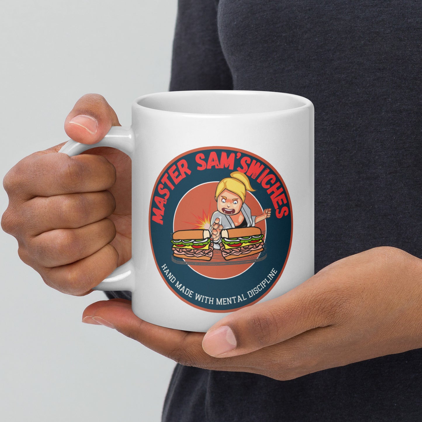White glossy mug